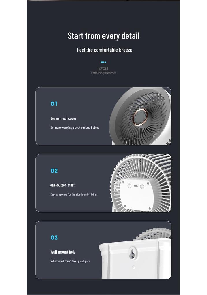 Portable Multi-speed USB Desktop Fan for Small Spaces