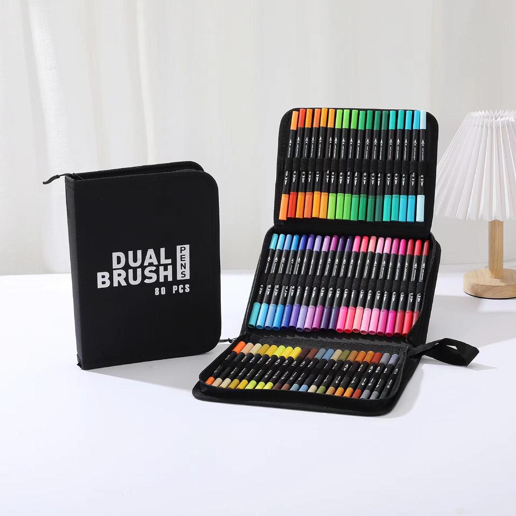 Children's Double-ended Washable Watercolor Pens with Soft Tips