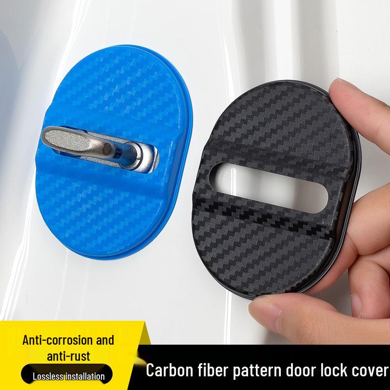 Cuscino Protettivo Universale per Serratura Portiera Auto - Ammortizzante, Anticollisione, Pad Spesso in Fibra di Carbonio