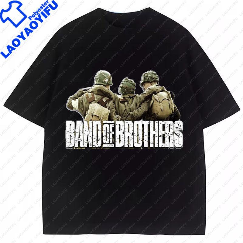 The Famous TV Series Band of Brothers Graphic T Shirt Tom Hanks Fans Clothes Vintage Classic Movie Tee Unisex Women Camisetas Tops
