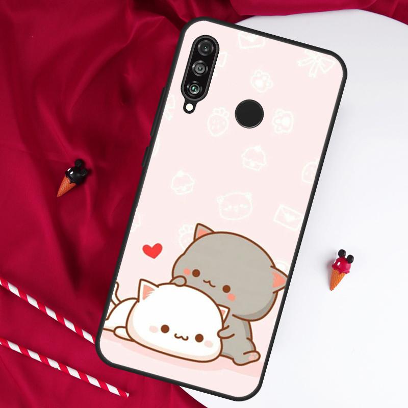 Cute Kawaii Cat For Huawei Nova 5T 12s 12i 11i Y90 Y70 Y60 Y61 Y91 Y72 9 10 SE P20 P40 Lite P60 P30 Pro Case