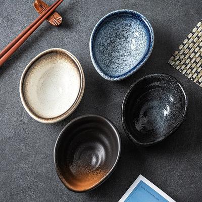 Japanische Gewürzschale, kreative Snackschalen in Olivenform, Keramikgeschirr für den Haushalt, Sojasauce, Essig, Dipschale, Küchengeschirr