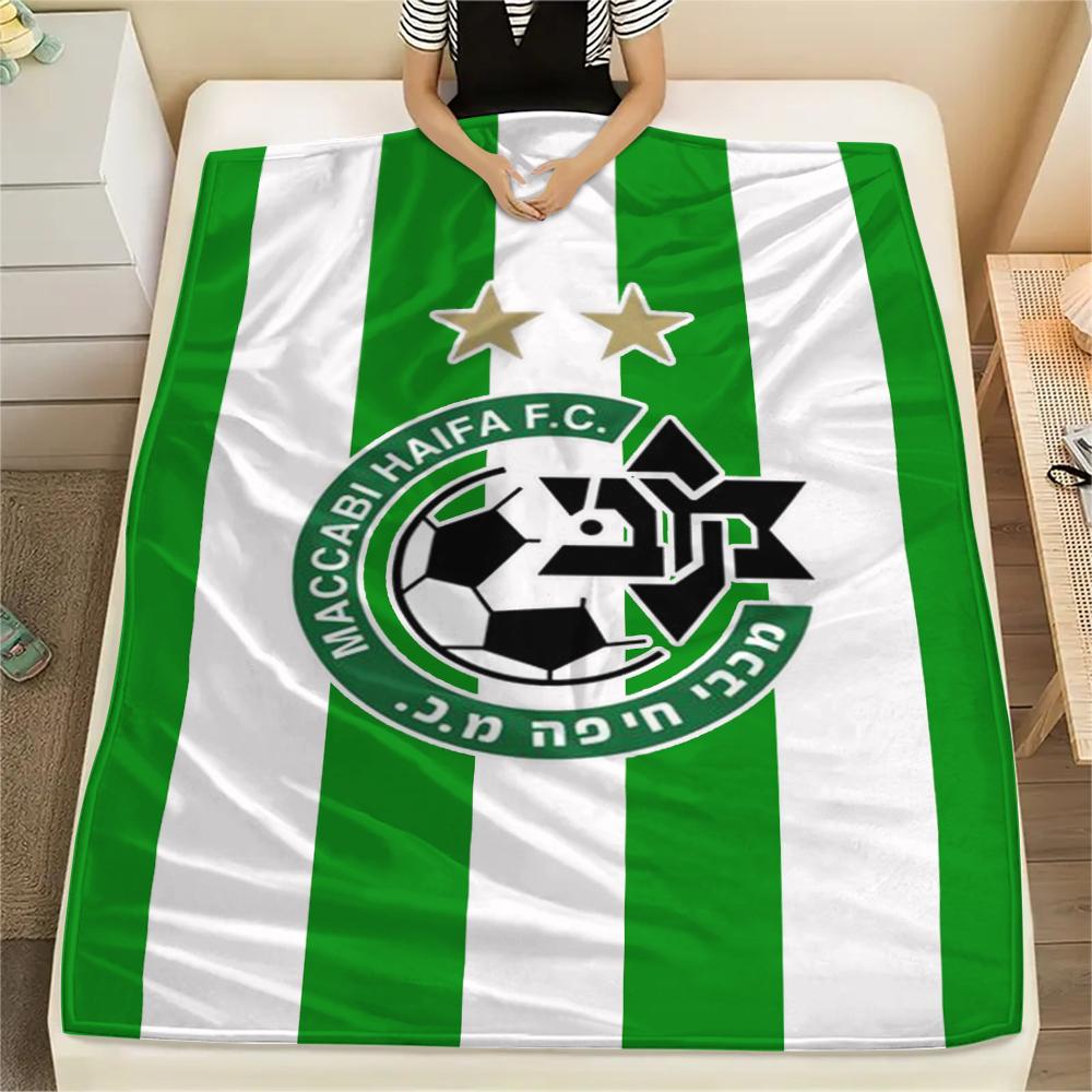 1Pc Maccabi-Haifa Print Flannel Blanket, High quality Comfortable for All Seasons, Home Decor, Warmth and Comfort, Perfect for Gifts