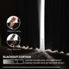 Set of 2 Room Darkening Thermal Insulated Polyester Blackout Curtain  ( Black )