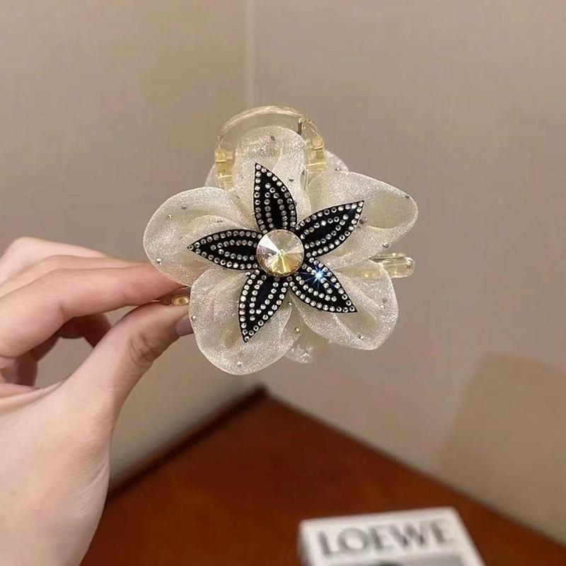 Elegantní síťované sponky do vlasů s pěti lístky pro ženy dívky sponka žralok na culík pokrývka hlavy doplňky