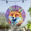 Fox Wind Spinner Metal Garden Decor with Rotating Hook for Patio Yard Outdoor Decoration No Power Needed Wind Chime