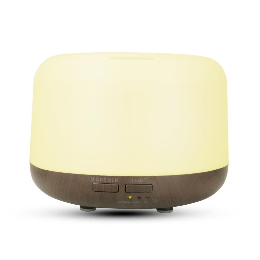 MUJI 5V Aroma Diffuser: Ultrasonic Atomizer, 300ml Humidifier with Wood Grain & Seven-Color LED
