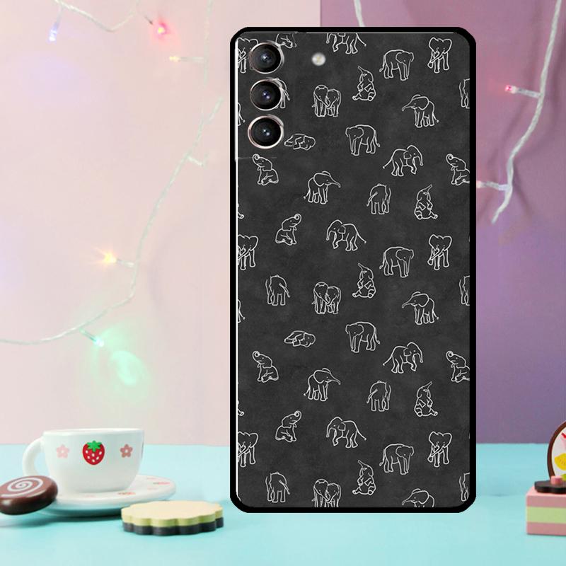 Cute Elephant Cartoon Phone Case For Samsung Galaxy S24 Ultra S20 S21 S22 S23 S25 Ultra S9 S10 Plus S24 FE Cover