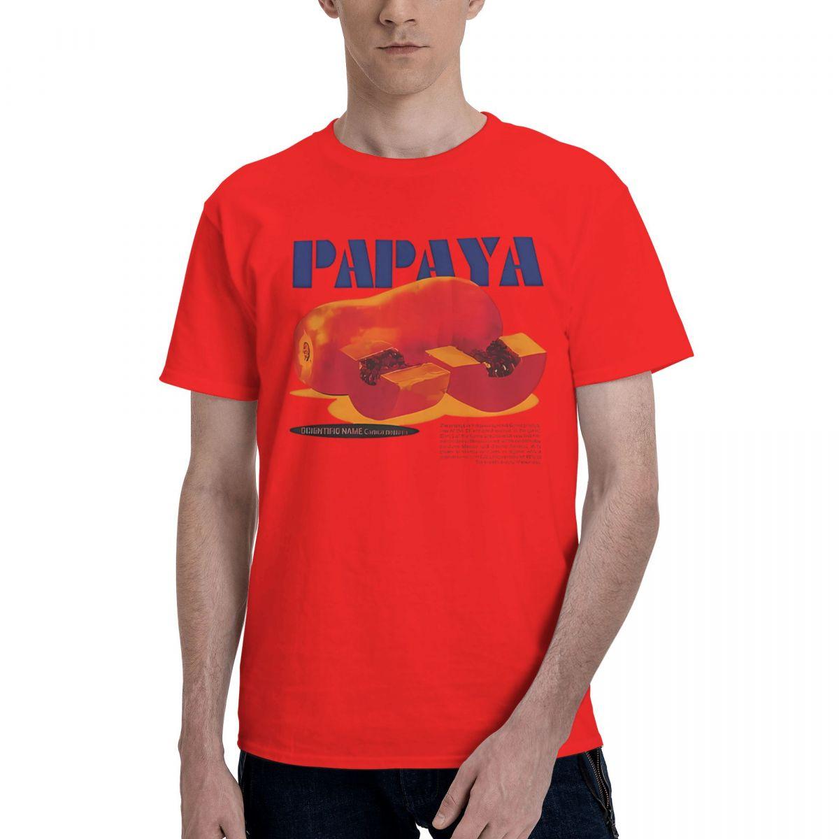 

Papaya 100 Cotton Casual Breathable Confortable Top Funny Mens TShirt Man Clothes S