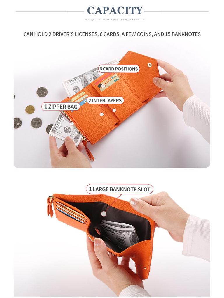 2025 Damski Portfel Slim ze Skóry Naturalnej i Etui na Karty - Wysokiej Klasy Wielofunkcyjny Portmonetka