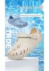 Men's 2025 Summer EVA Thick Sole Open Toe Sandals - Soft Sole Beach and Outdoor Sports Slippers with Fingerprint Hole Design