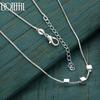 925 Sterling Silver Plaid Chain Square Necklace Wedding Jewelry