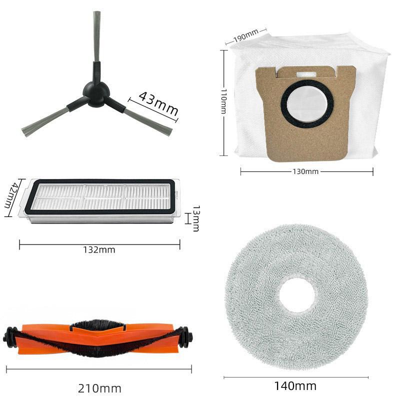 Compatibile con Xiaomi X20 Pro D102GL Accessori Robot Aspirapolvere Ricambi Kit di Sostituzione Spazzola Filtro Mocio Sacchetti Polvere
