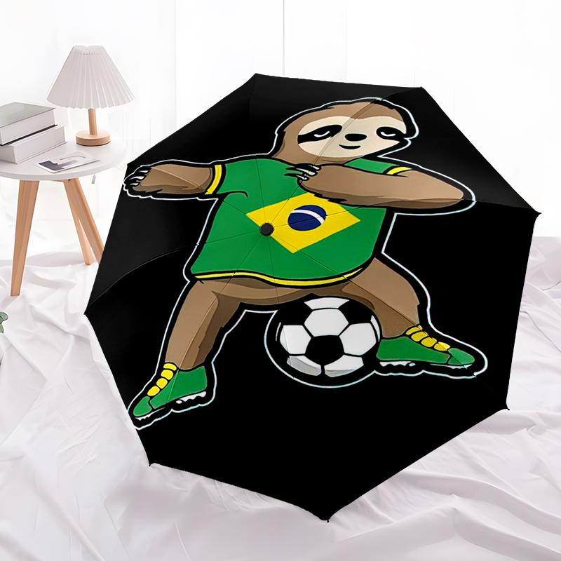 1pz Ombrello Squadra di Calcio Ombrello Pieghevole Portatile Struttura a Ossa di Ferro Struttura Ossea Struttura Esterna per Casa