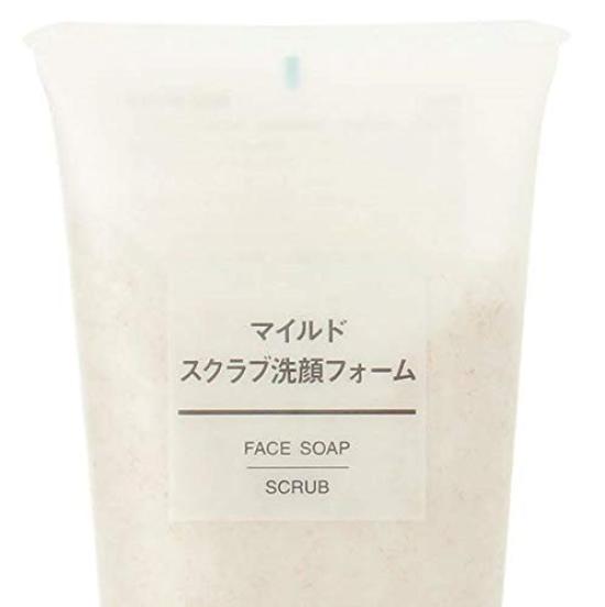 MUJI Mild Scrub Facial Large 1 Container Cleanser, Capacity, (x 1)