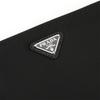 Prada Saffiano Enamel Triangle Metal Logo Cosmetic Bag Men Cosmetic Bag Black 2NH006-064-F0002