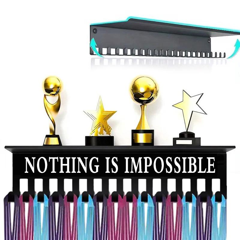 Trophy Display Stand Medal Hanger With 15 Hooks Metal Key Holder Compatible For Schools, Events, Offices Home Decor