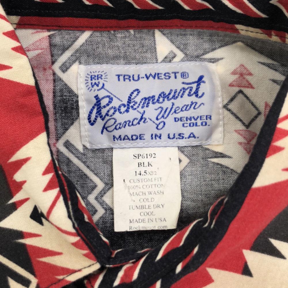 RockMount 70s Made in USA native Long sleeve Western shirt Old vintage Men's Used