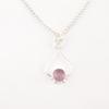 Natural Purple Cat's Eye Gemstone 925 Solid Silver Jewelry Necklace Pendant PP-40-45