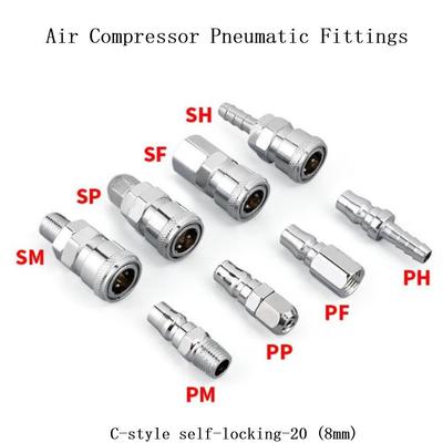 Socket Pneumatic Connector Connector Fittings Iron Galvanized PM