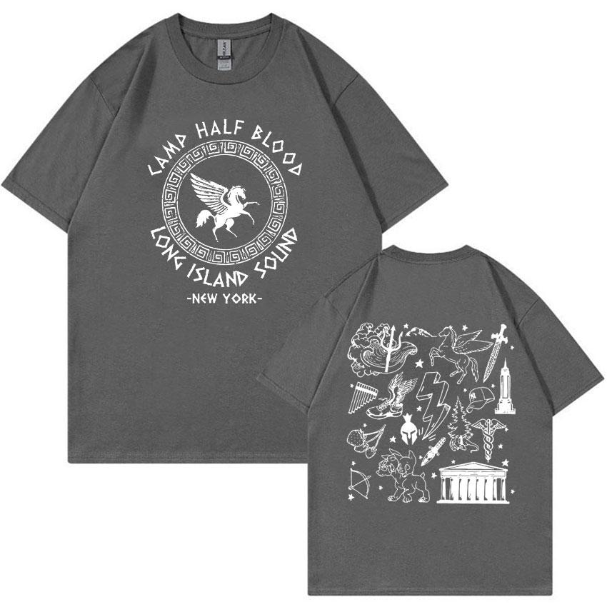 Camp Half Blood Percy Jackson T Shirt Long Island Sound Print Graphic Tshirts Men Women Casual Fashion Oversized Cotton Tshirt