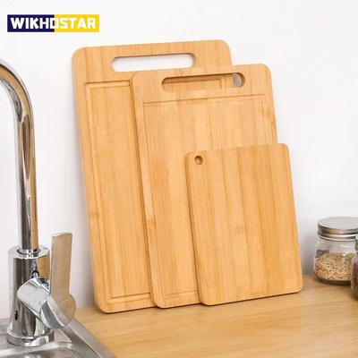 Planche à découper en bois double face disponible en bois épais pour la viande, les fruits et les légumes, entièrement en bambou