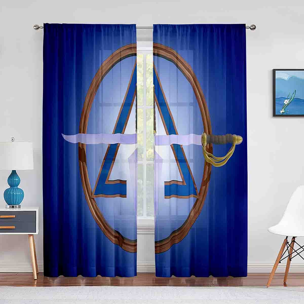Мейсон Масонский Франкмасонство Эмблема Тюль Вуаль Шторы Для Спальни Оконные Шторы — фото 4