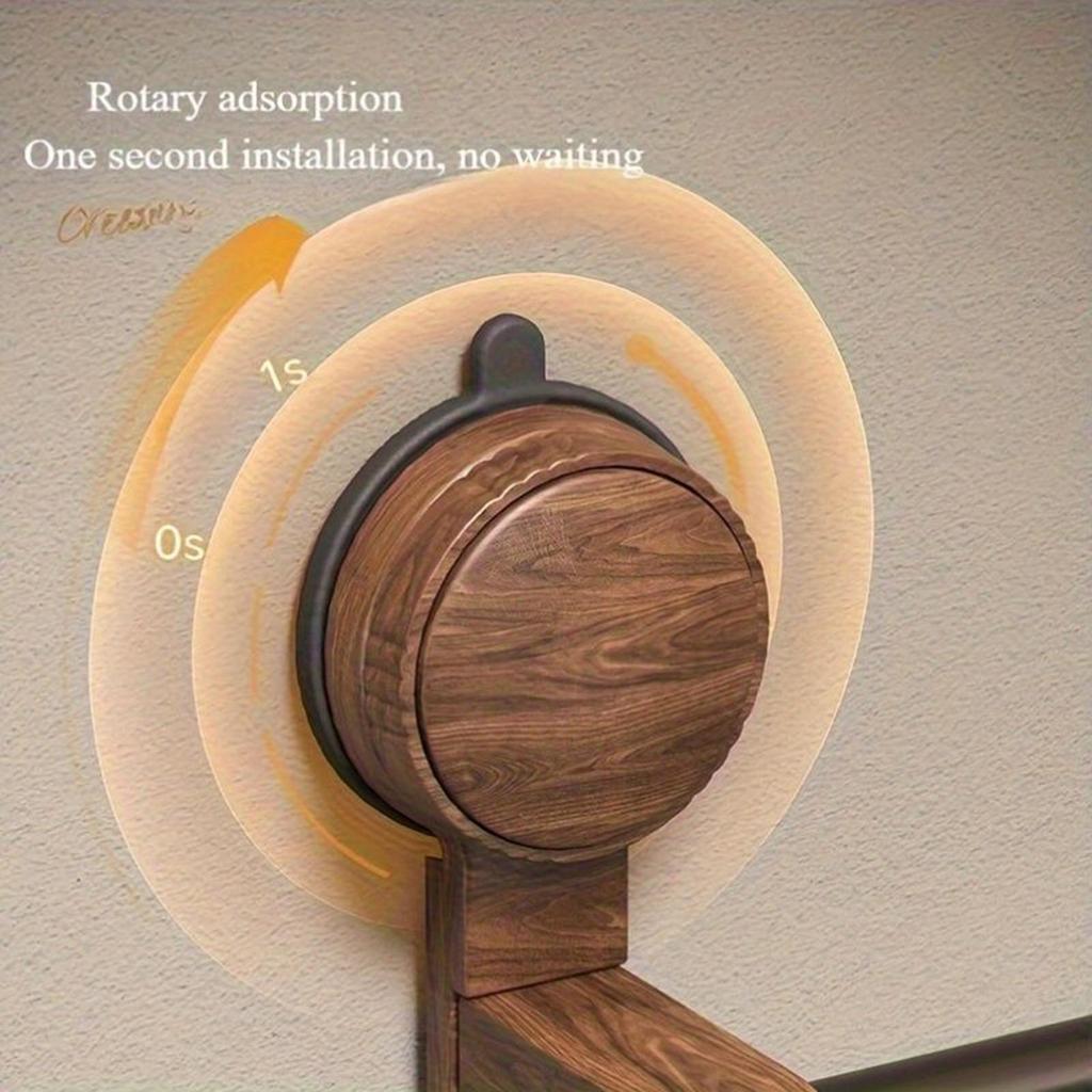 Towel Ring Hand Towel Hanger Vintage walnut punch free towel ring strong suction cup wall mounted towel rack for Home Hotel