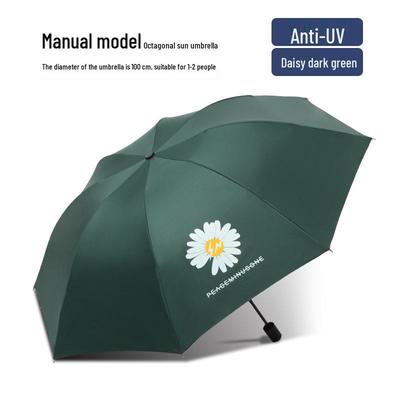Manual Three-Fold UV Protection Sunshade with Custom Logo