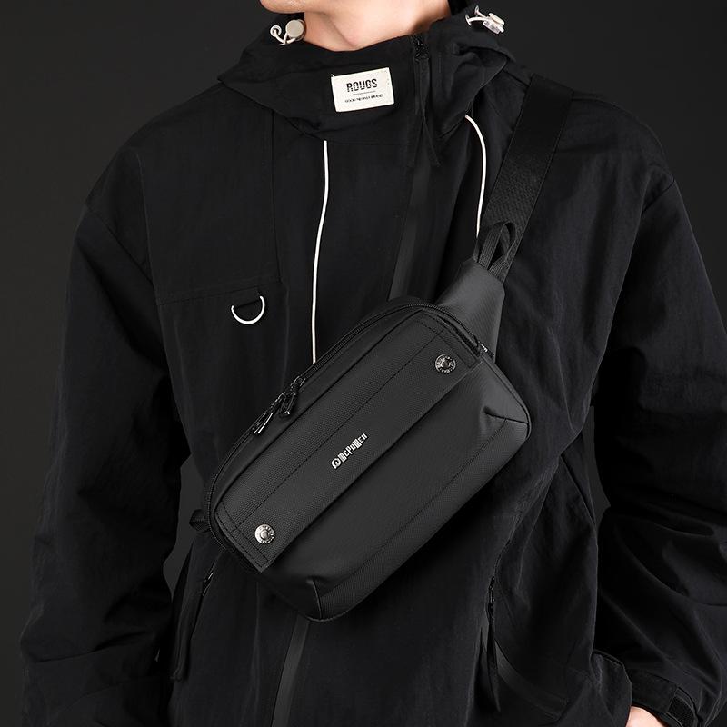 Men's Chest Bag Waterproof Travel Handbag Multi-functional Outdoor Sports Shoulder Bag Portable Waist Pack Crossbody
