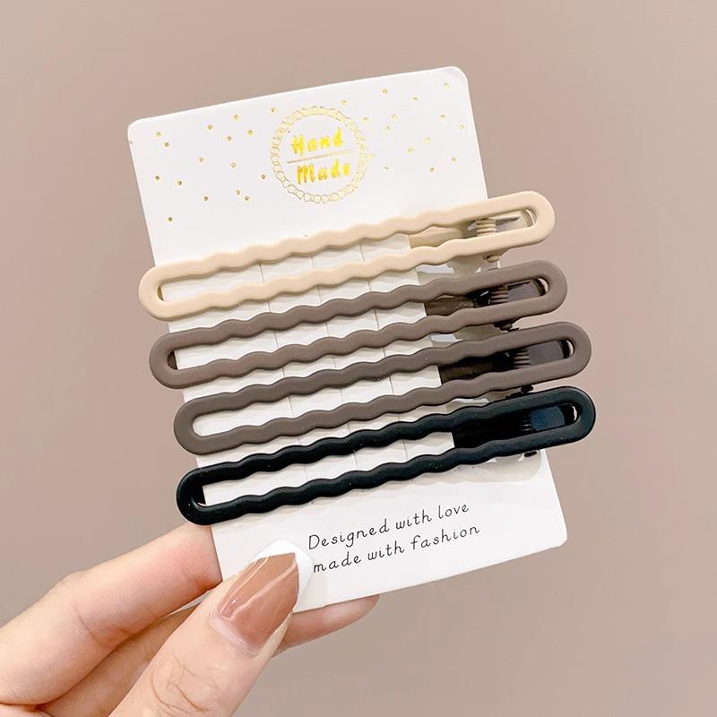 Milk Curry Color Bangs Clip Star Hairpin Press Style Women's New Hair Accessories Headdress Broken Hair Clip Side Clip