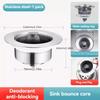 Rust-Proof Kitchen Drain Filter Stainless Steel Kitchen Sink Bounce Core Mesh Basket Filtering
