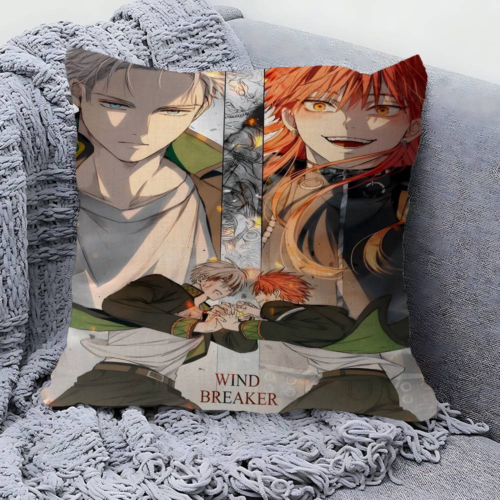 WIND BREAKER Anime Pillow Cover for Bedroom Room and Living Room Sofa Decorative Cushion Cover