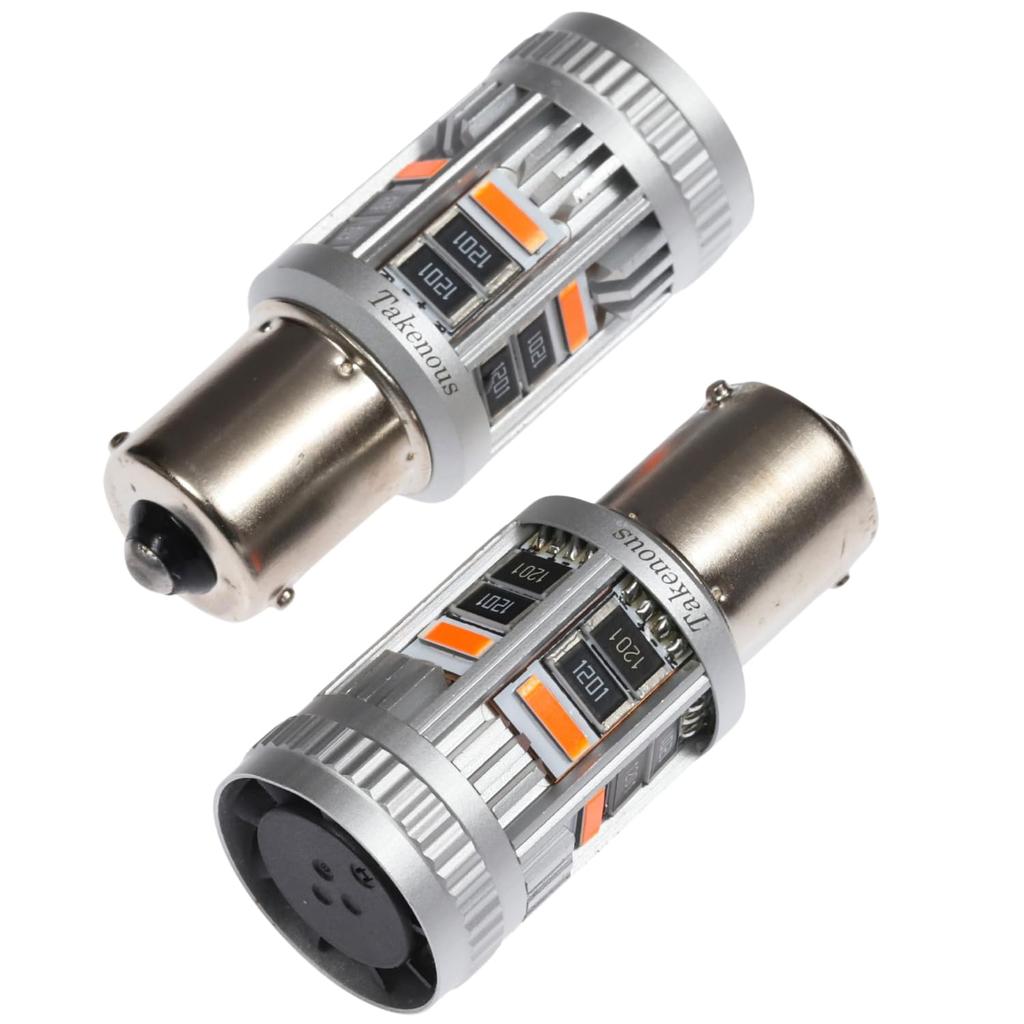 Takenous Truck Bastard S25 Single LED Turn Signal Canceller, Built-in Resistor, Non-Polarity, Vehicle Inspection