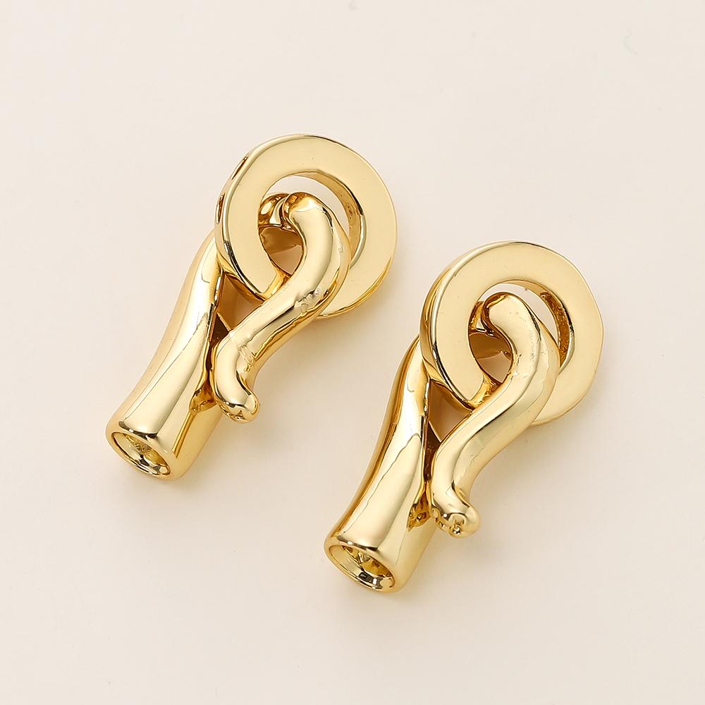 2/4pcs 14/18K Gold Color Plated Heart Bowknot Fasteners Closure Lock Connector Clasps For DIY Needlework Pearls Jewelry Making