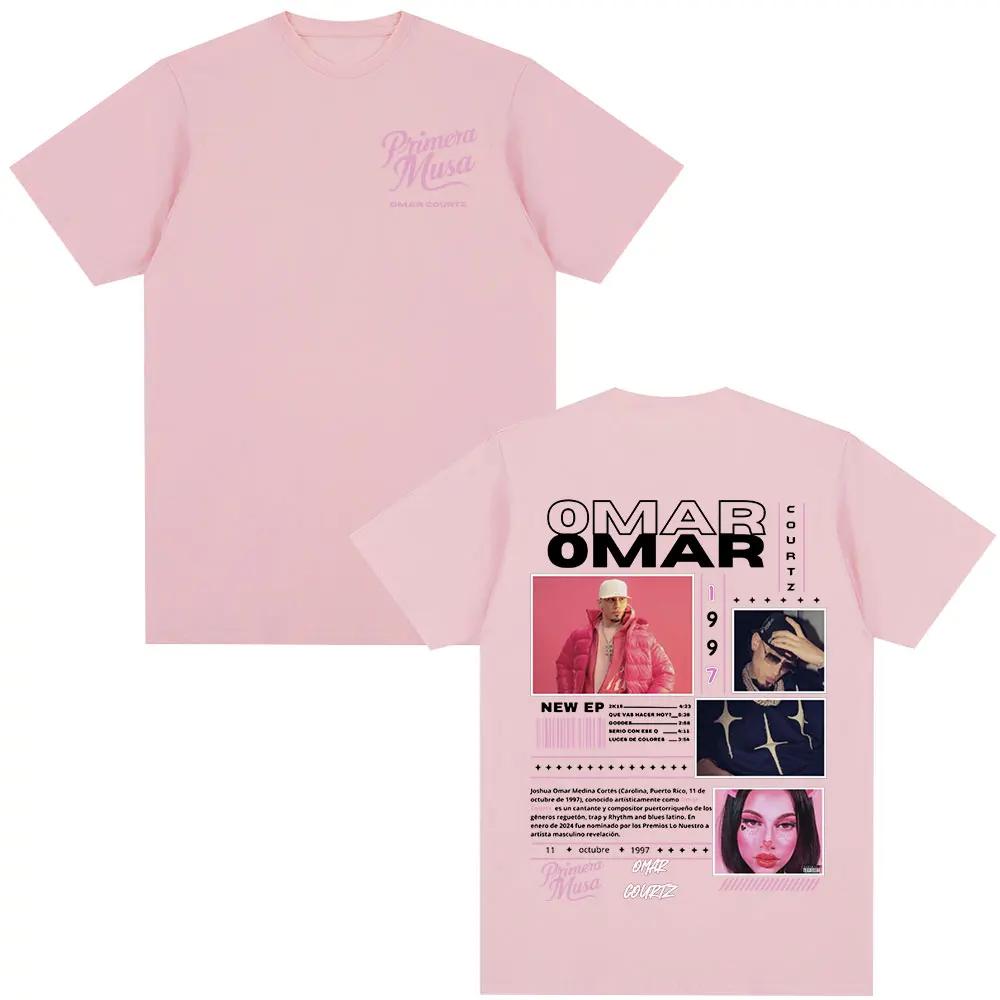 Hot Omar Courtz Primera Musa Tour Album Poster Graphic Print T-Shirt Men Women Streetwear Hip Hop Fashion Casual Cotton Short Sleeve Summer New Tee