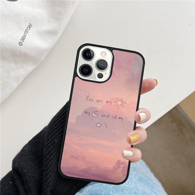 

Pink Aesthetic Phone Case Cover For iPhone 17 Air 15 16 14 13 12 Pro Max 11 Pro Max Plus Coque Shell iPhone 11pro max