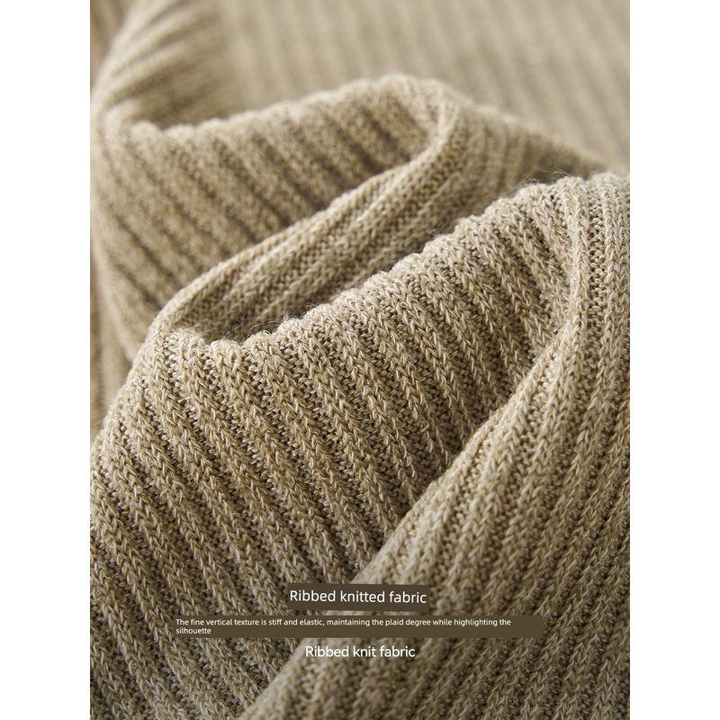 American Retro Old Money Style Two-Piece Spliced Long-Sleeve T-Shirt for Men and Women, 2025 Autumn Trendy Brand Collared Knit Top