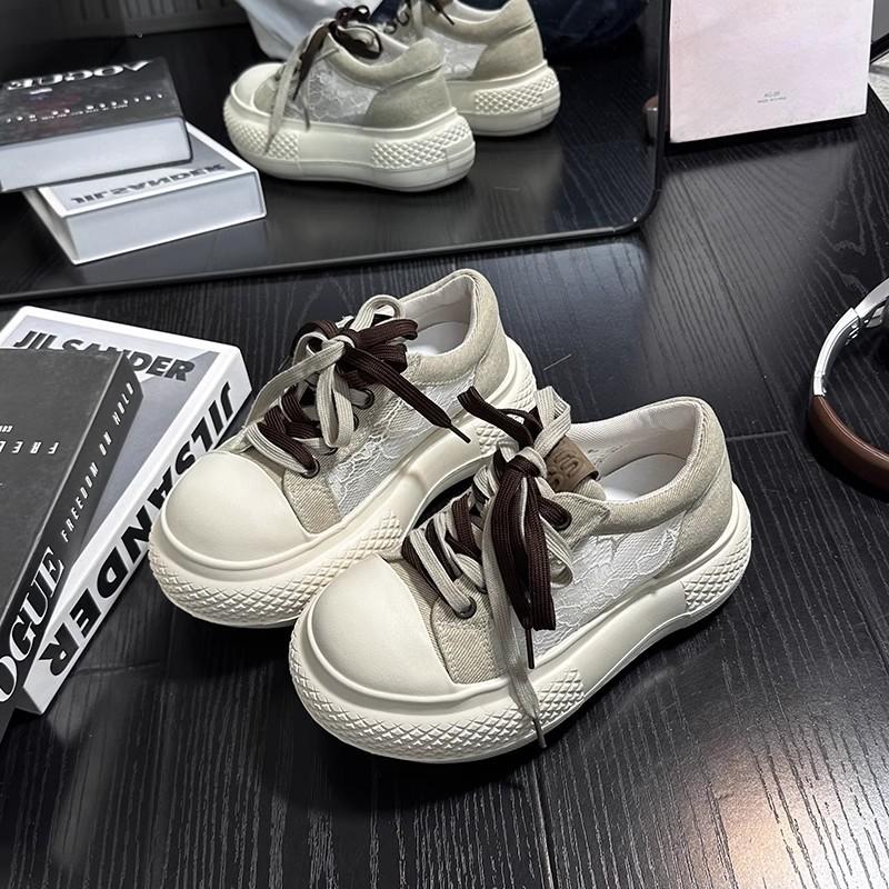 Fashion Large Size Autumn Winter New Women's Shoes Leather Light Platform White Shoes Spring Breathable Sports Ladies Flat Casual Shoes