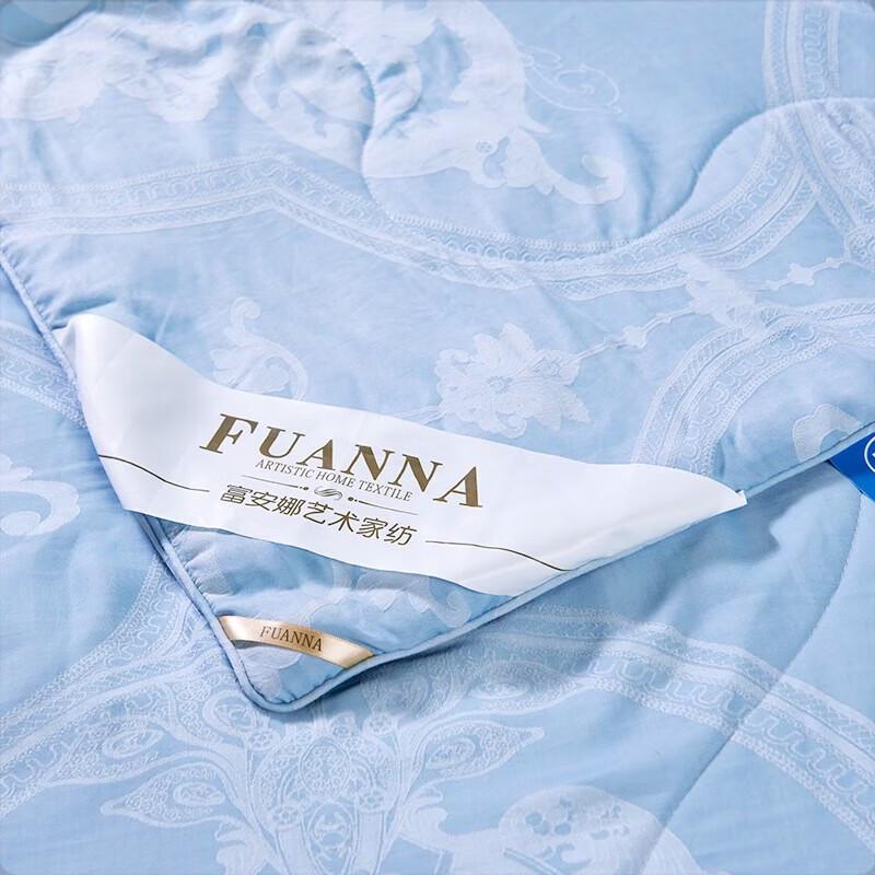 FUANNA 100% Silk Tencel Jacquard Summer Quilt