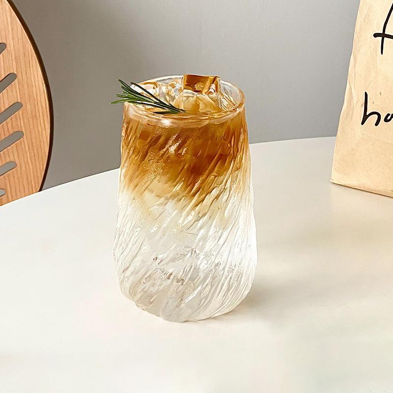 Transparente Kaffeetasse, Cocktailgläser, vertikale Maserung, Phnom Penh-Glas, Wassertasse, Safttasse, Kaffee, Whiskytassen