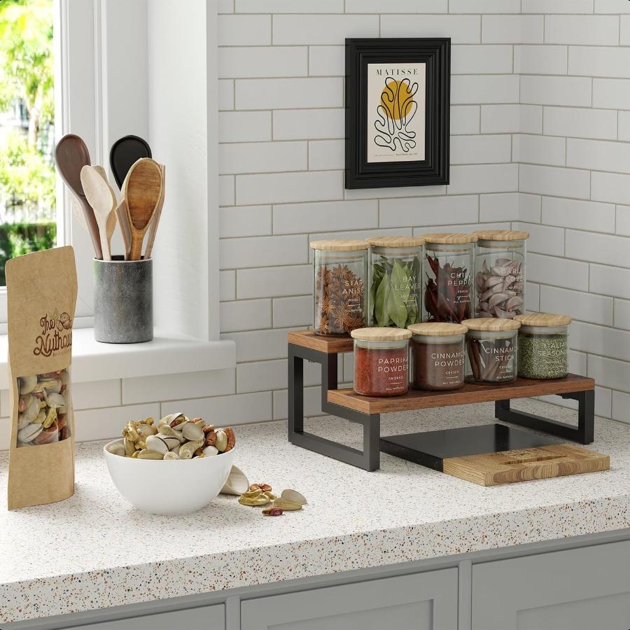 

Органайзер для специйОрганайзер для специй для столешницыМногоярусная подставка для демонстрацииМногоярусный органайзер для полок для кладовой, шкафа, столешницыУлучшить United States