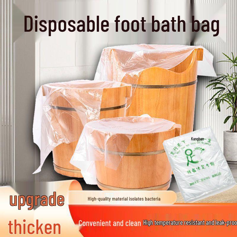 Disposable Foot Soak & Foot Massage Plastic Bag for Wooden Bucket or Wash Basin