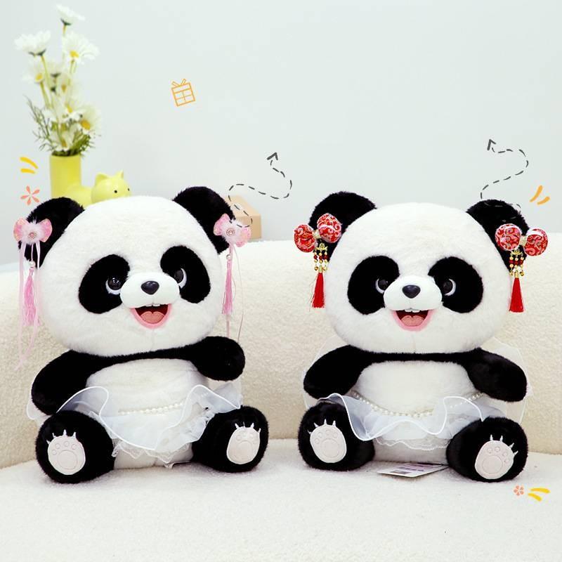Style Panda Chinese Adorable Plush Toy Children Perfect Birthday Ornament Gift