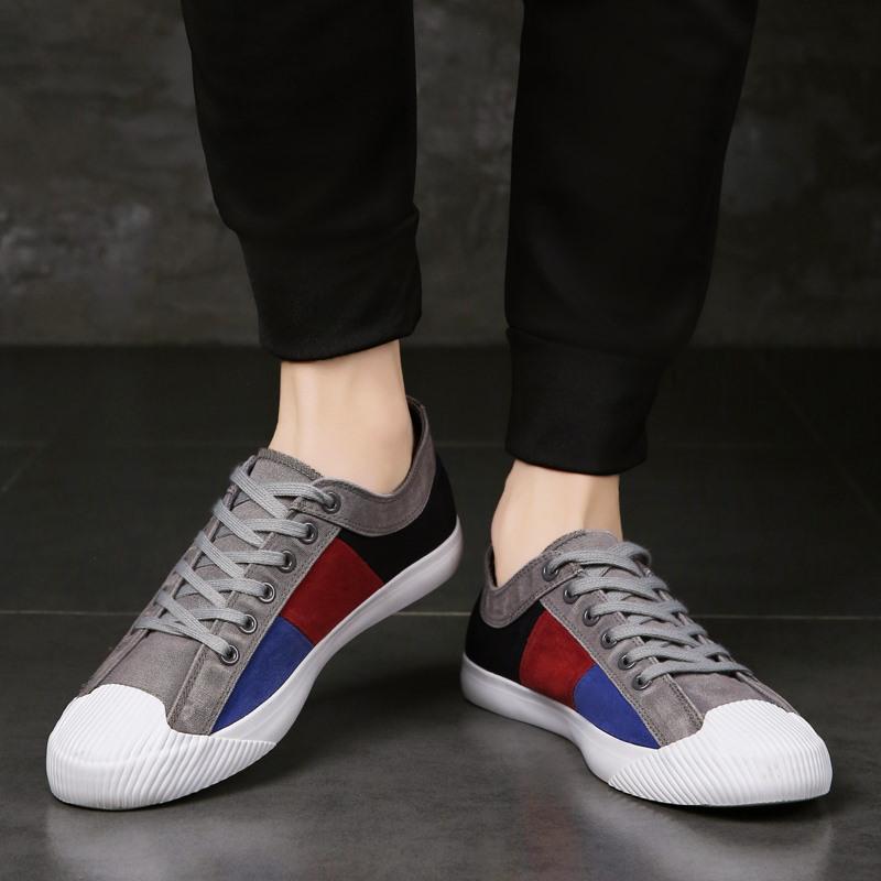 Fashion Mixed Colors Canvas Shoes Men Fashion Sneakers Breathable Men's Shoes Casual Flats Lace-up Man Vulcanized Shoes Tenis Masculino