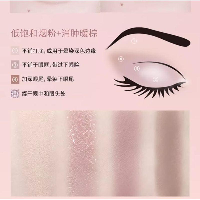 DEZONE - Spring Atmosphere 4 Colors Eyeshadow Palette - 4 Types