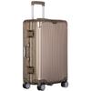 Premium Aluminum-Magnesium Alloy Suitcase with Universal Wheels - Fashionable Hard Shell Luggage for Students