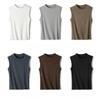 Round Neck Threaded Base Shirt for Women Sleeveless Vest Camisole Top