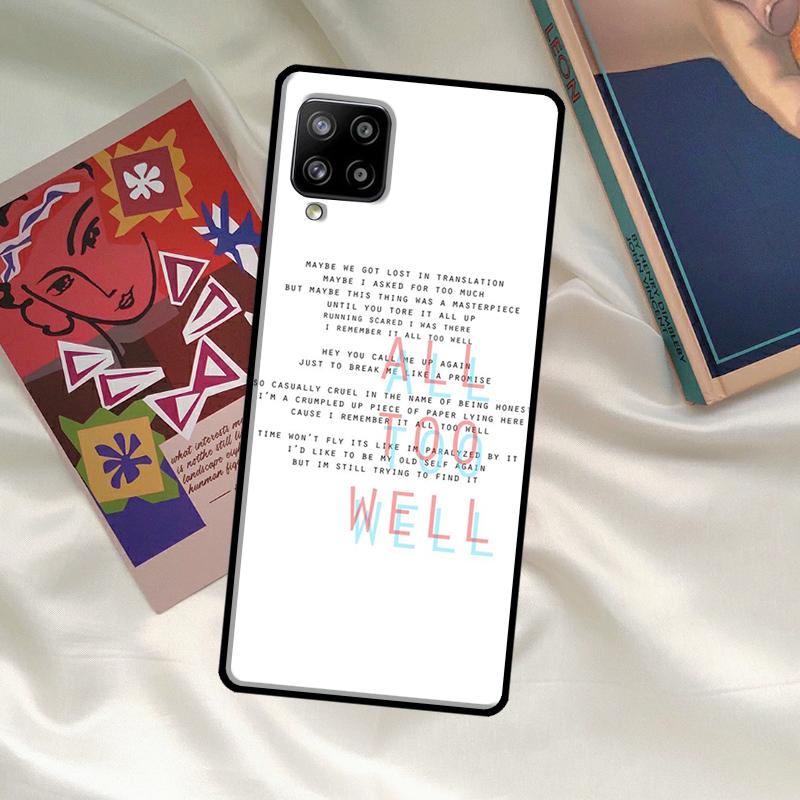 All Too Well Lyrics Case For Samsung Galaxy A52 A32 A12 A33 A06 A16 A26 A36 A56 A15 A53 A13 A34 A54 A14 A35 A55