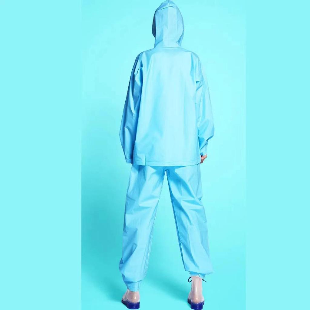 Wasserdichte Regenbekleidung für Erwachsene, zweiteilig, verdickt, mit vollständiger Fußbedeckung für Rafting